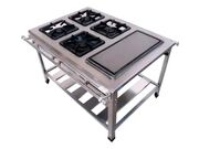 Fogão Industrial 4 Bocas de Alta Pressão em Inox no Canindé